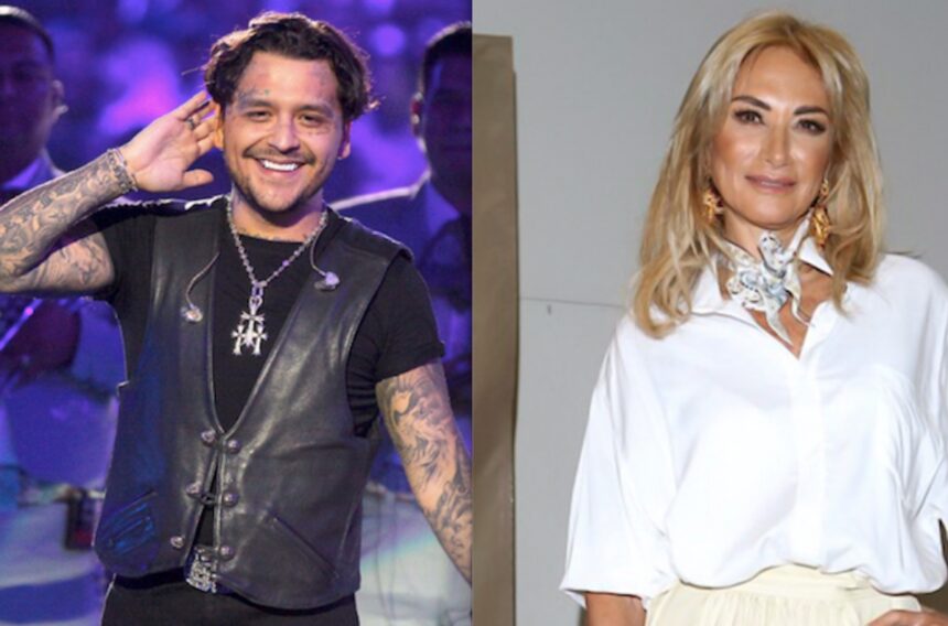 Adela Micha kisses Christian Nodal