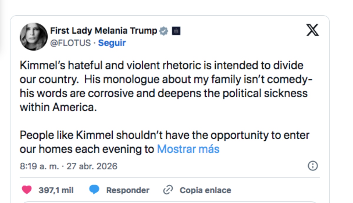 Jimmy Kimmel le responde Melania Trump tras cruel chiste