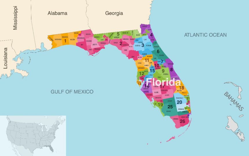 Nuevo mapa electoral Florida, mapa electoral, Florida, elecciones, QuéOnnda