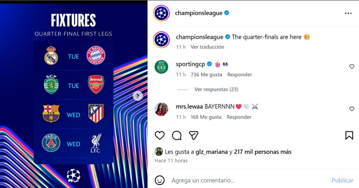 Champions League quarterfinals