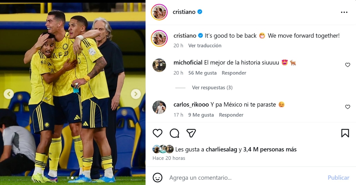 Cristiano Ronaldo returns