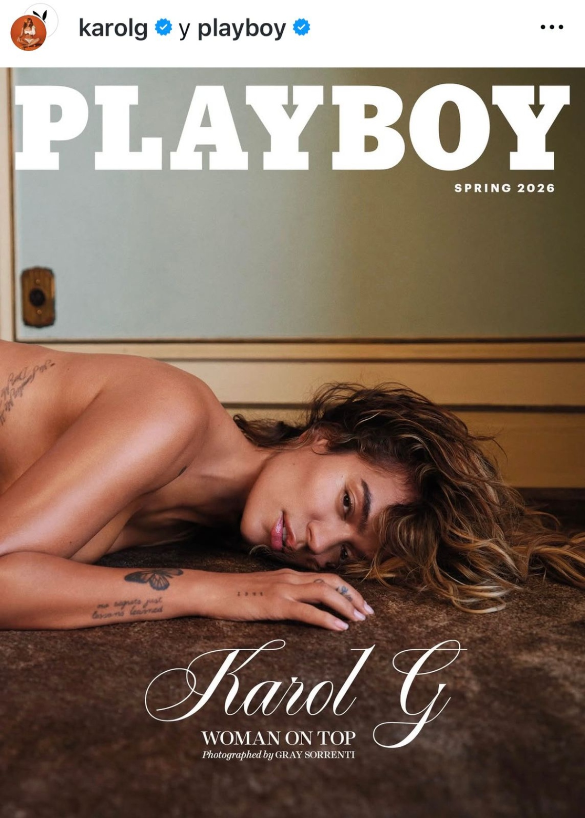 Karol G poses for Playboy in skimpy outfits