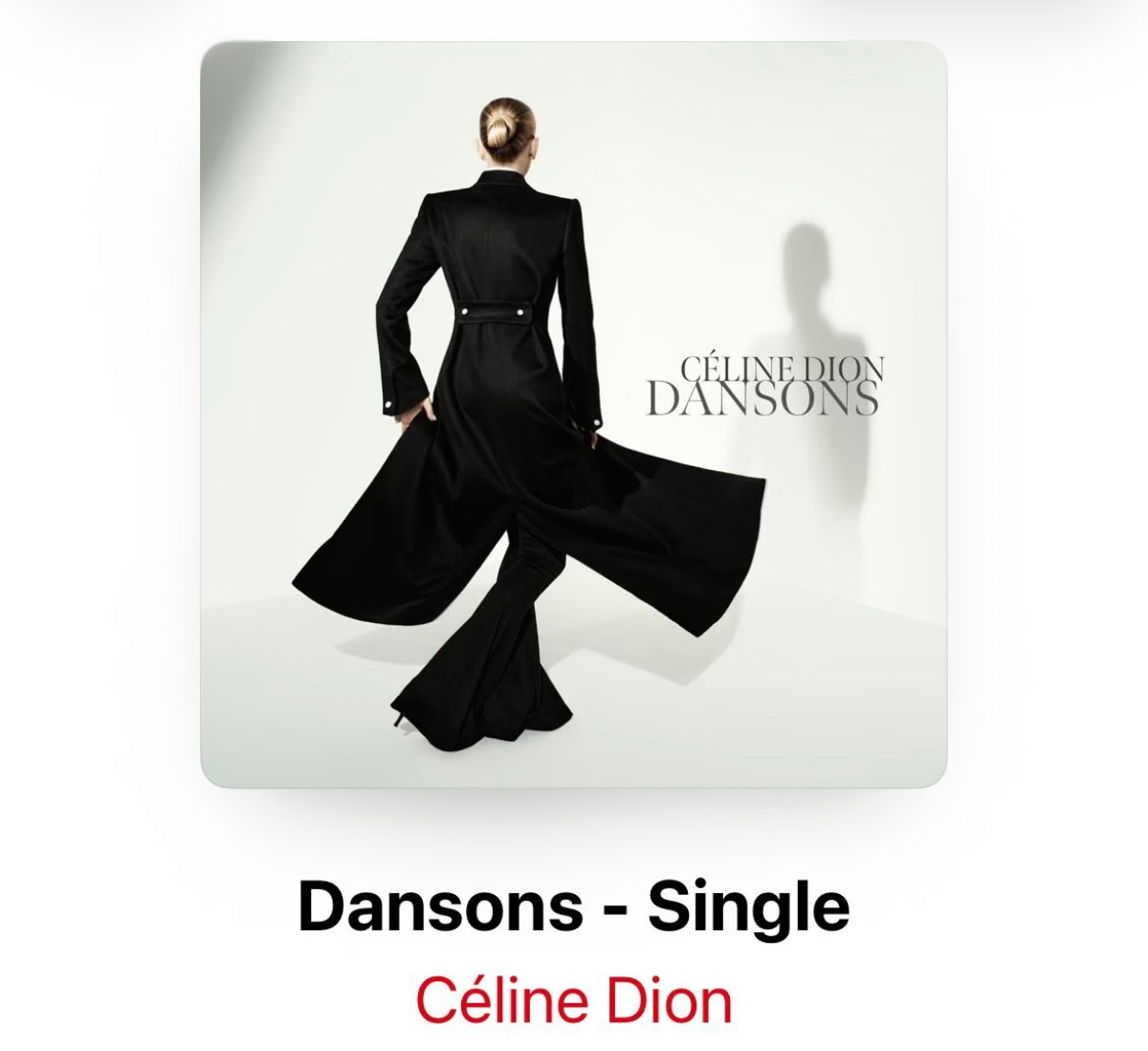 Céline Dion releases her new song 'Dansons'.