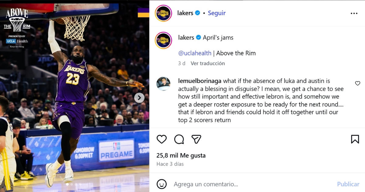 Lakers sin Doncic Reaves