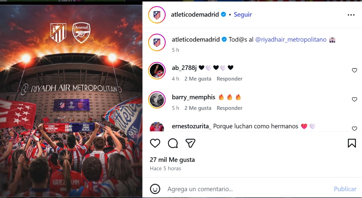 Atlético de Madrid Arsenal