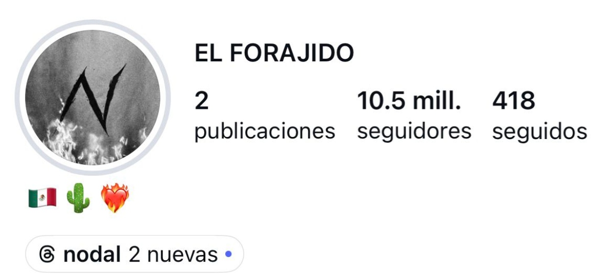 Christian Nodal ya es 'El Forajido' y reaparece
