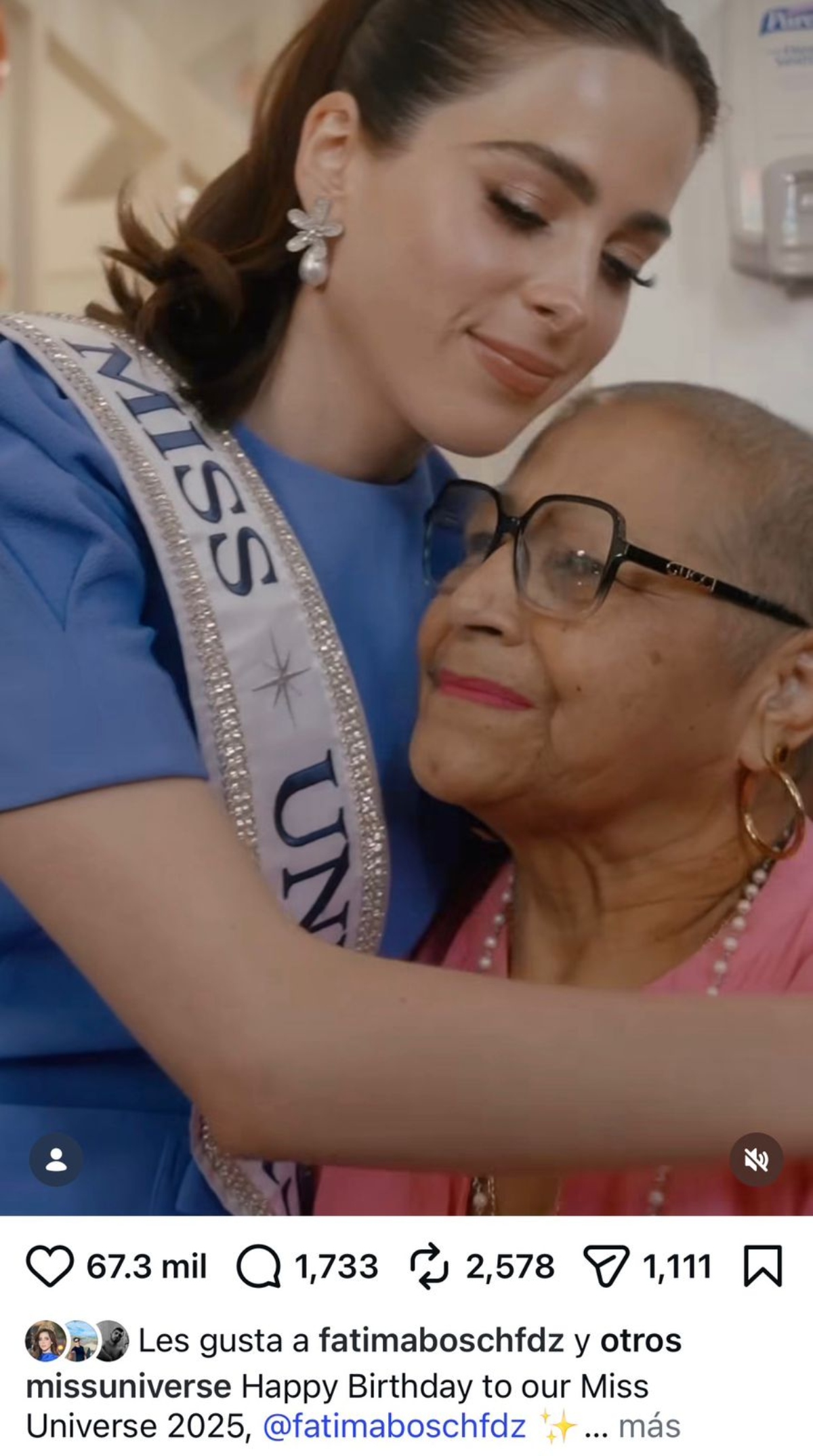 Miss Universe sends heartfelt message to Fatima Bosch