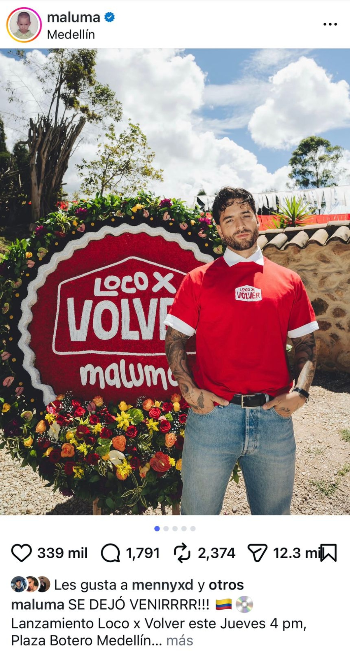 Maluma ofrecerá un concierto gratis por su nuevo disco