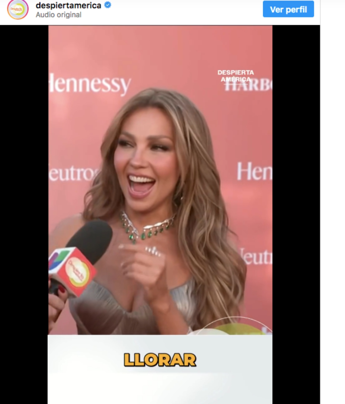 Thalía se conmueve y llora; ¿presiente su muerte?