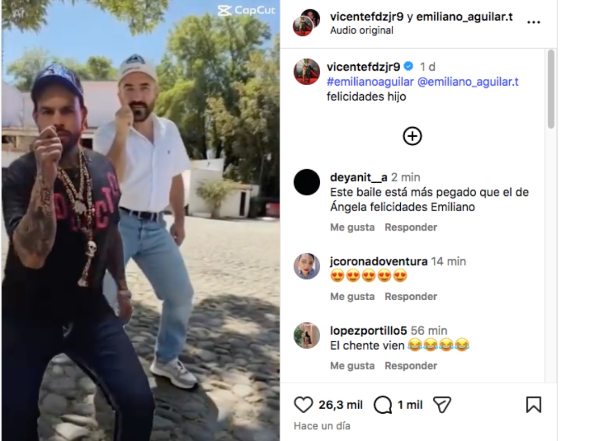 Vicente Fernández Jr sorprende dándole apoyo a Emiliano Aguilar