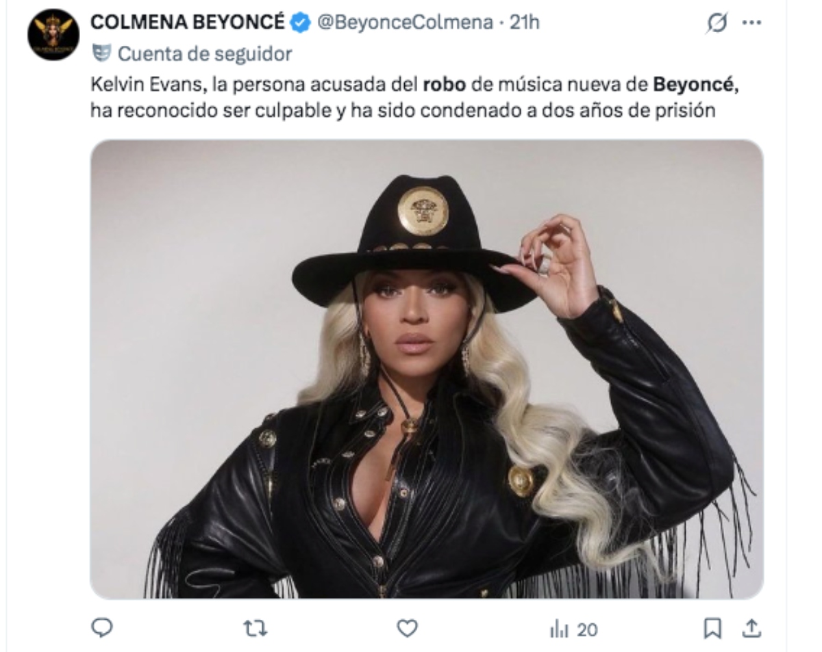 Caso del robo de música a Beyoncé