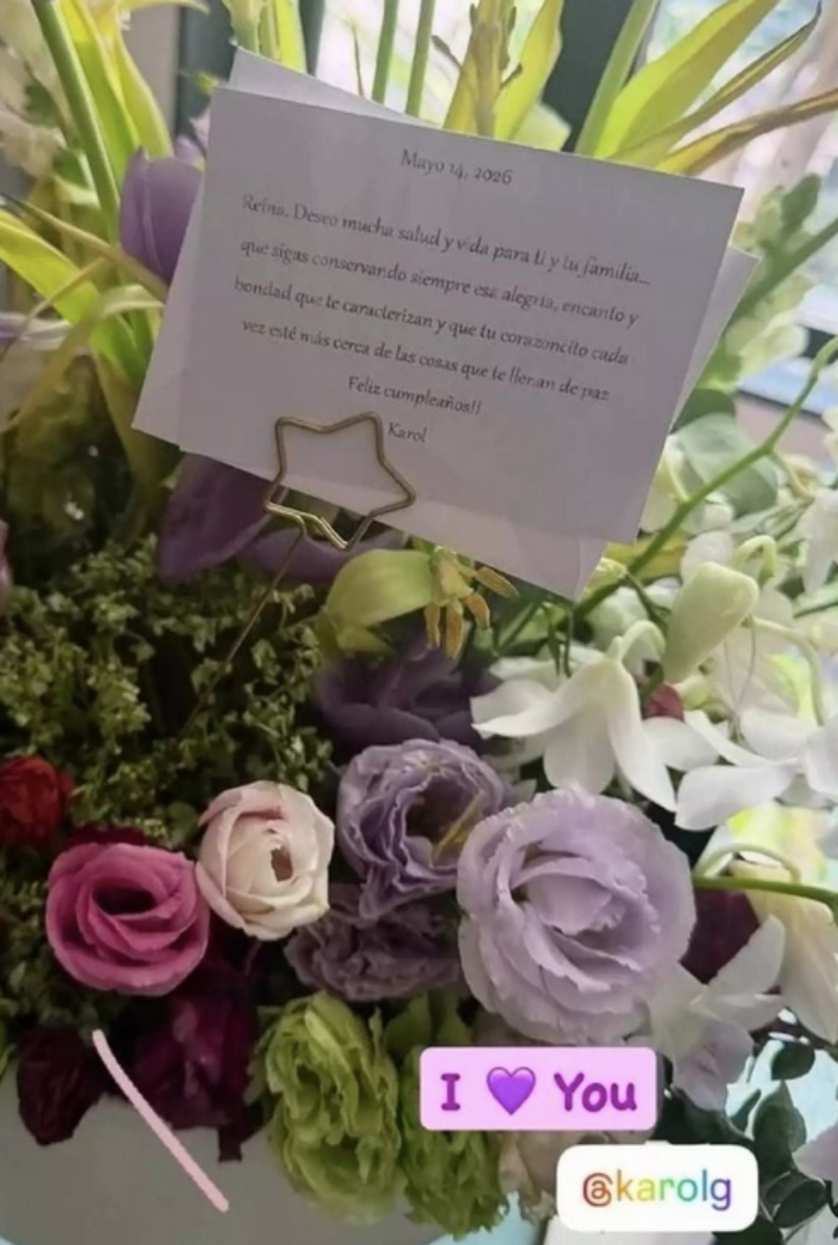 Karol G gives birthday gift to Anahi