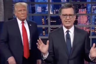 Trump se burla celebrando el final de 'The Late Show' de Stephen Colbert