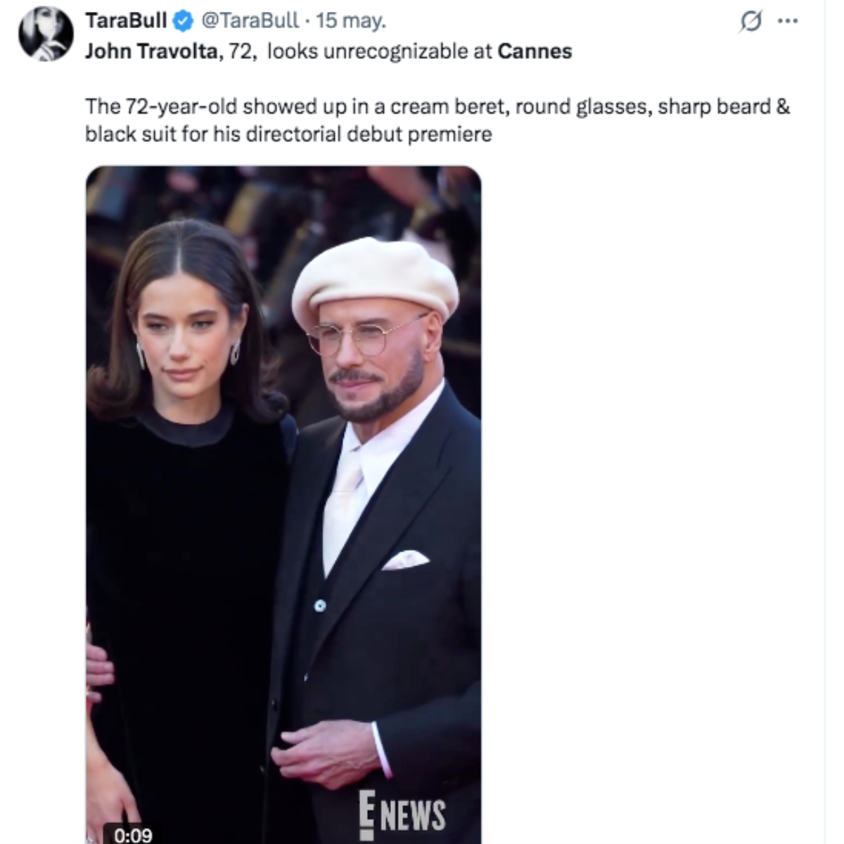 John Travolta rejuvenecido y se estrena como director de cine
