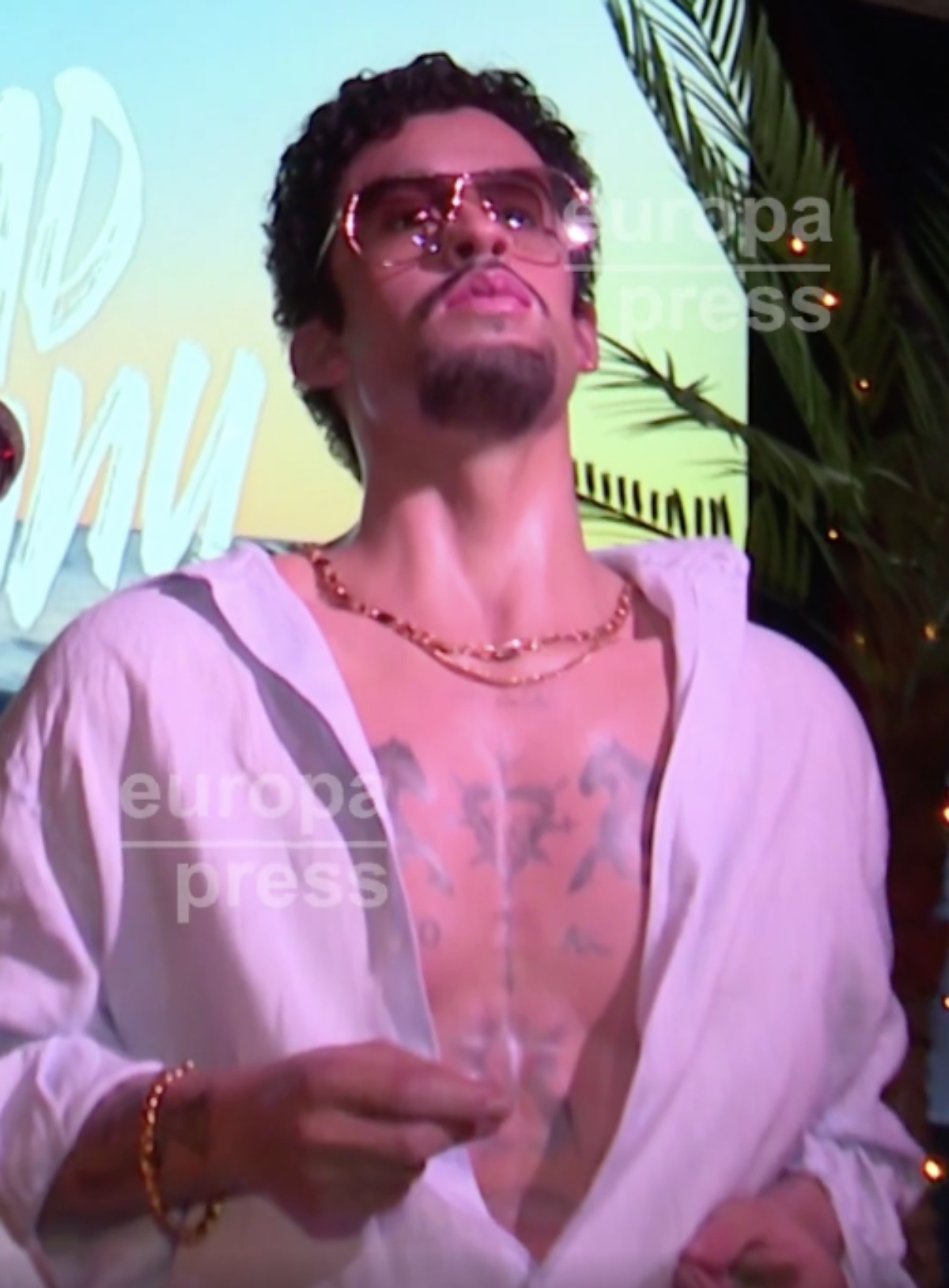 Bad Bunny figure on display at Wax Museum