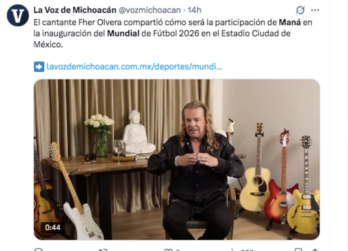 Fher Olvera vocalista de Maná promoverán la paz en el Mundial