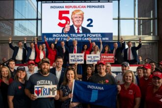 Triunfo candidatos Trump Indiana, Triunfo Indiana candidatos republicanos, Trump Indiana, Indiana primarias, QuéOnnda