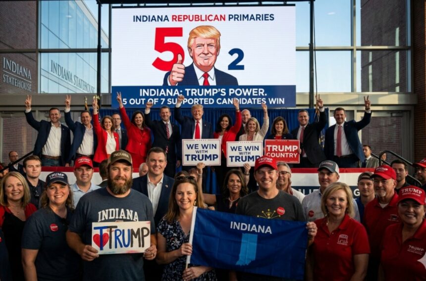 Triunfo candidatos Trump Indiana, Triunfo Indiana candidatos republicanos, Trump Indiana, Indiana primarias, QuéOnnda