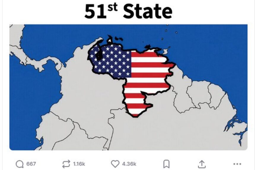 Venezuela estado 51, Venezuela ,estado 51, Trump, Truth Social, QuéOnnda