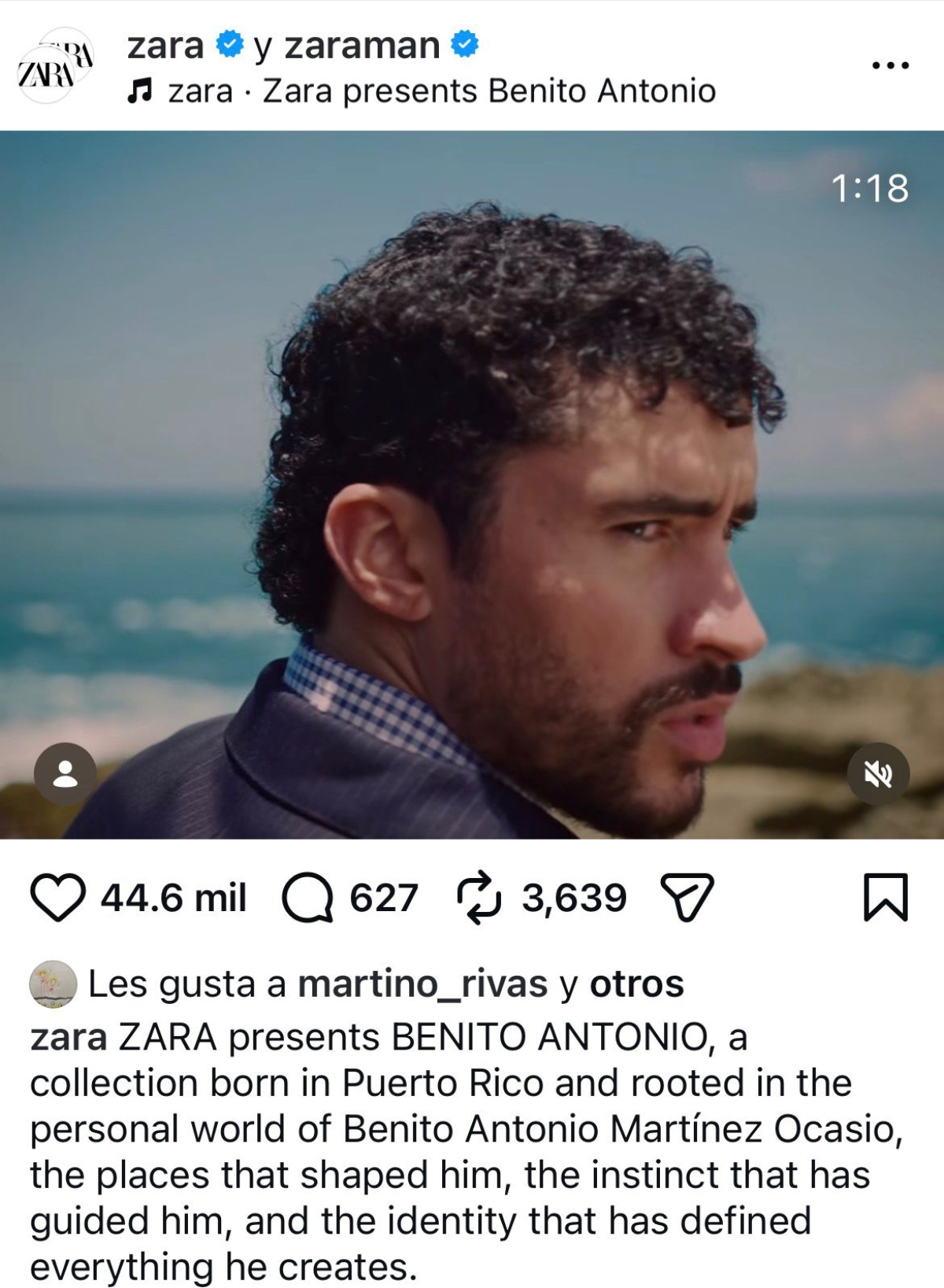 Bad Bunny se asocia con ZARA para su línea de ropa