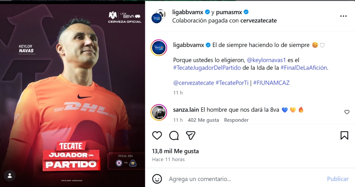 Keylor Navas Pumas, 