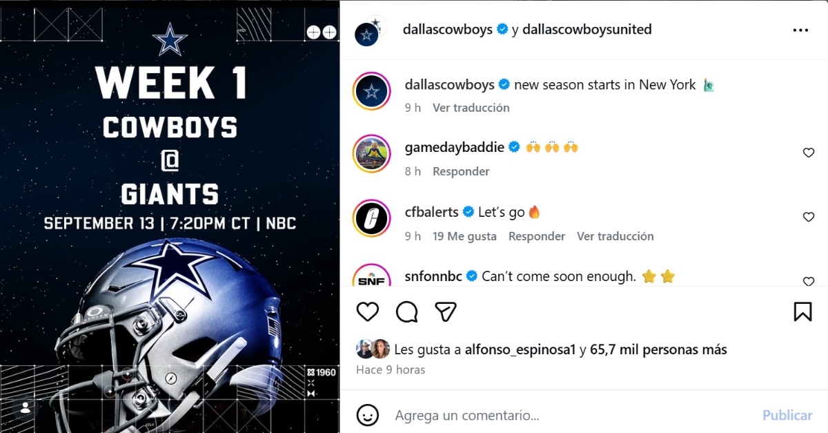 Cowboys Giants NFL 2026