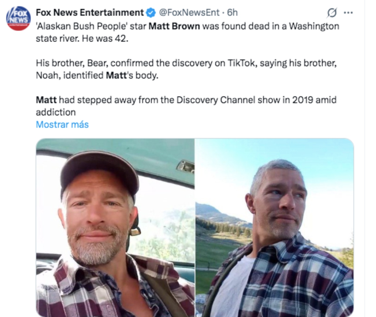Matt Brown of reality show 'Alaskan Bush People' dies
