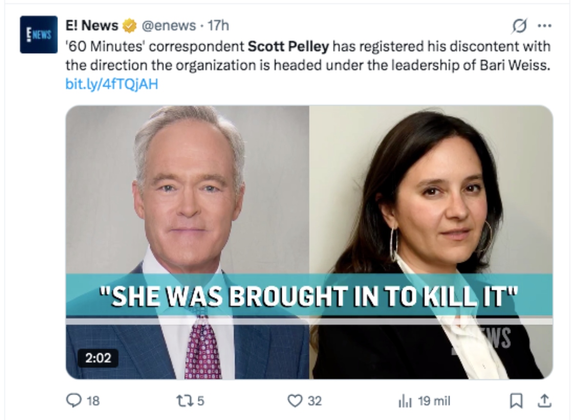 Despiden al reportero Scott Pelley de '60 Minutes' y alega injusticia