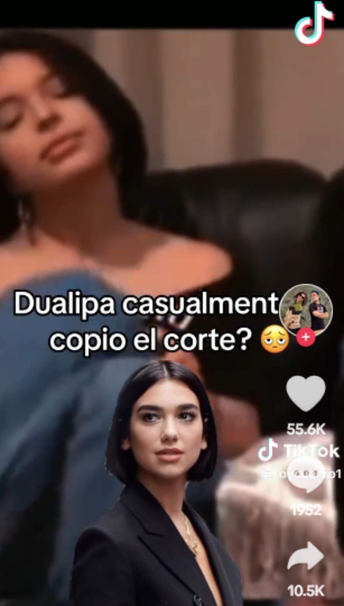 video de Ángela Aguilar asegurando que Dua Lipa le copió el look