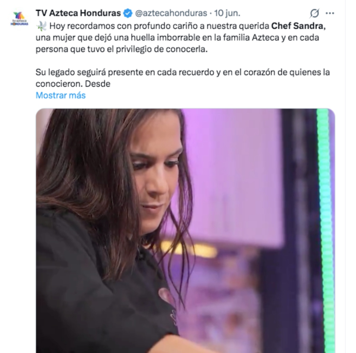 Muere la conductora y chef hispana Sandra Díaz