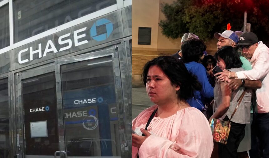 Sospechoso muere Chase Bank, Chase Bank, Bakersfield, California, QuéOnnda