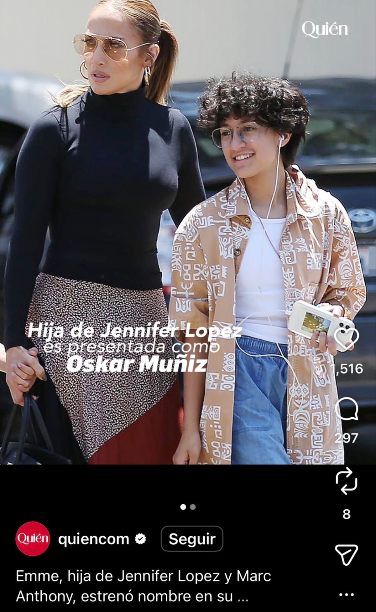 Jennifer Lopez's daughter now identifies herself as Oskar Muñiz
