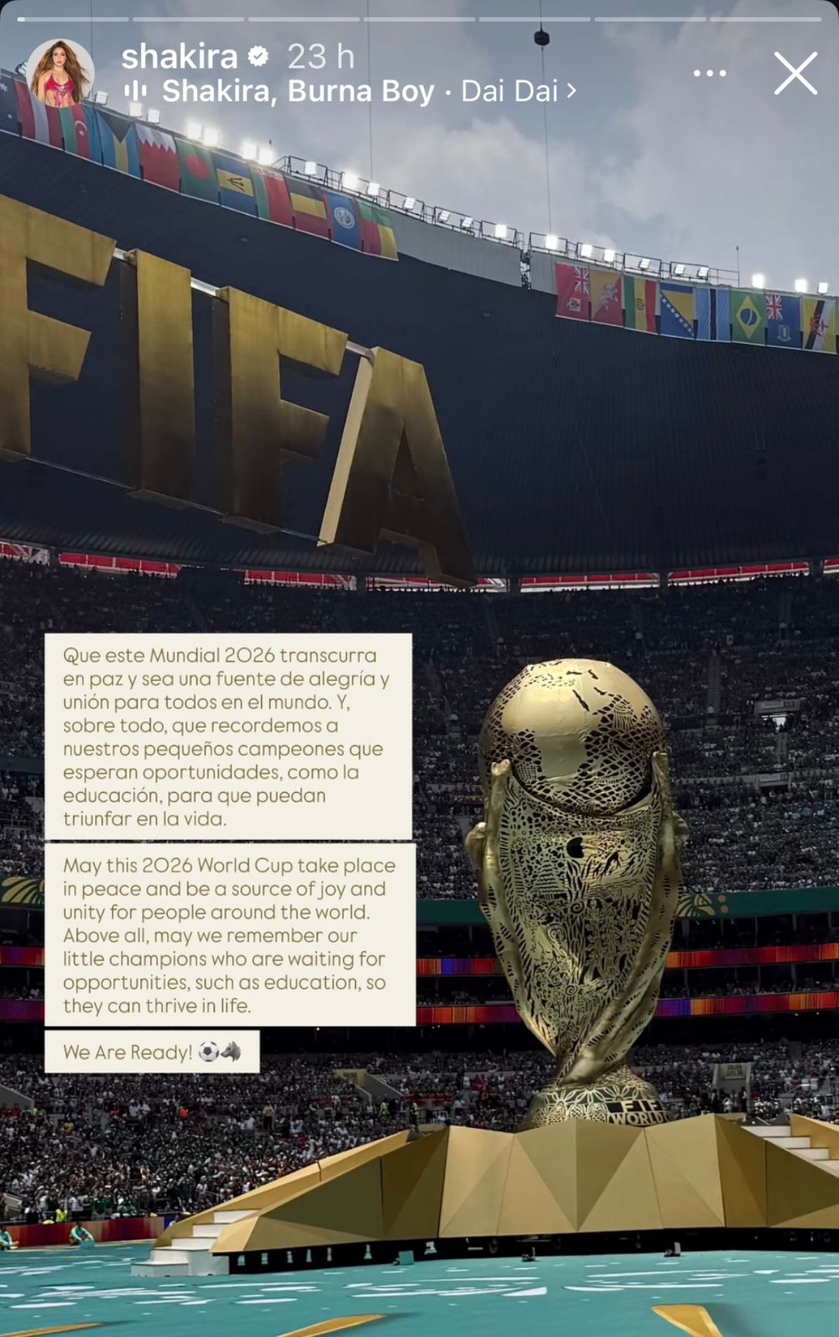 Teorías que Shakira no se presentó en el Mundial y era 'una doble'