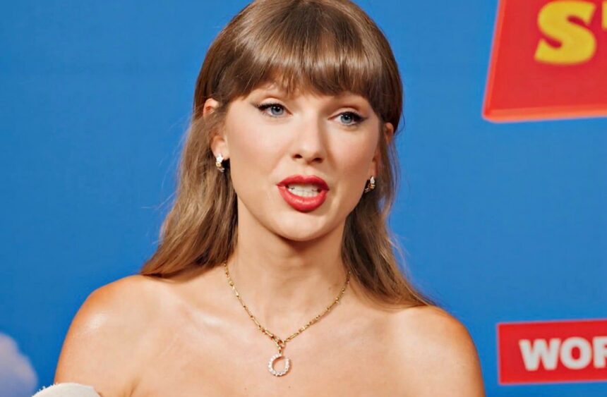 Taylor Swift surprises on the red carpet of 'Toy Story 5'.