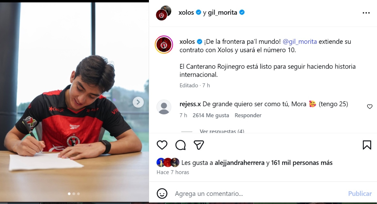 Gilberto Mora renews contract with Xolos