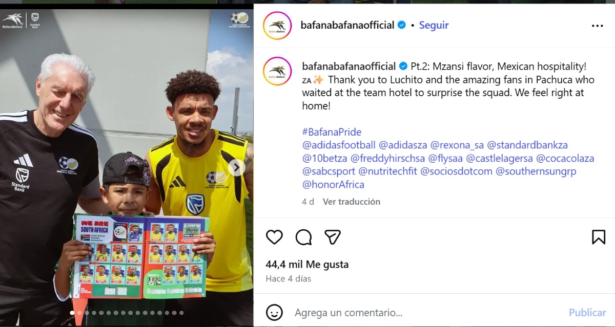 Selección Mexicana preocupa a Sudáfrica